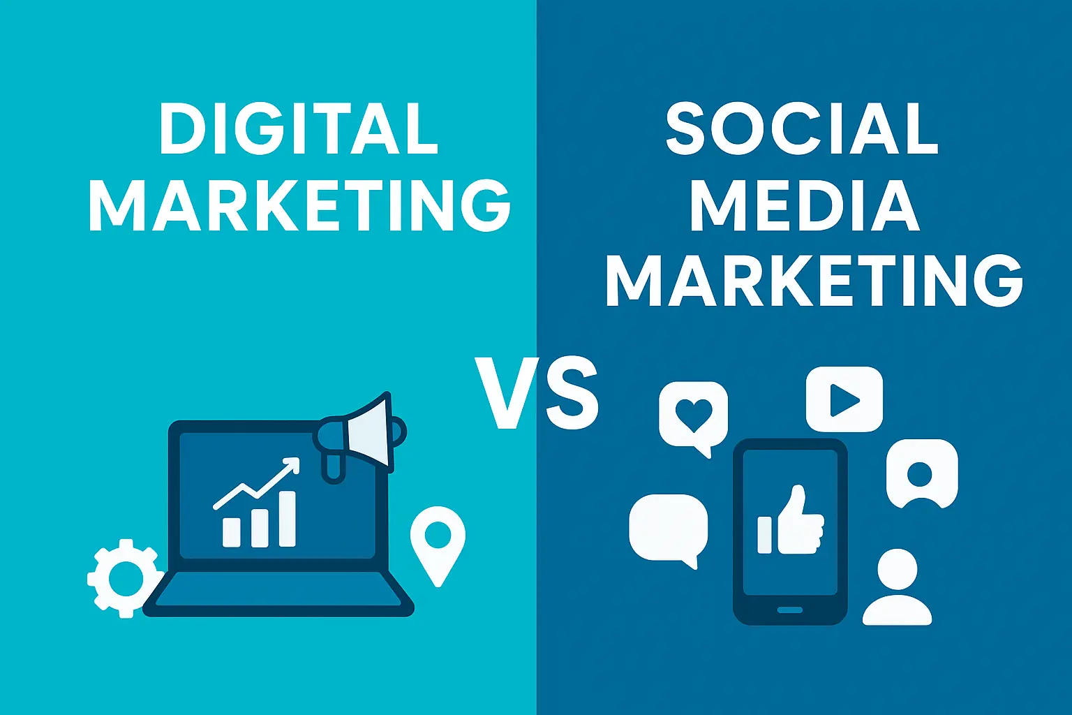 Digital Marketing vs Social Media Marketing